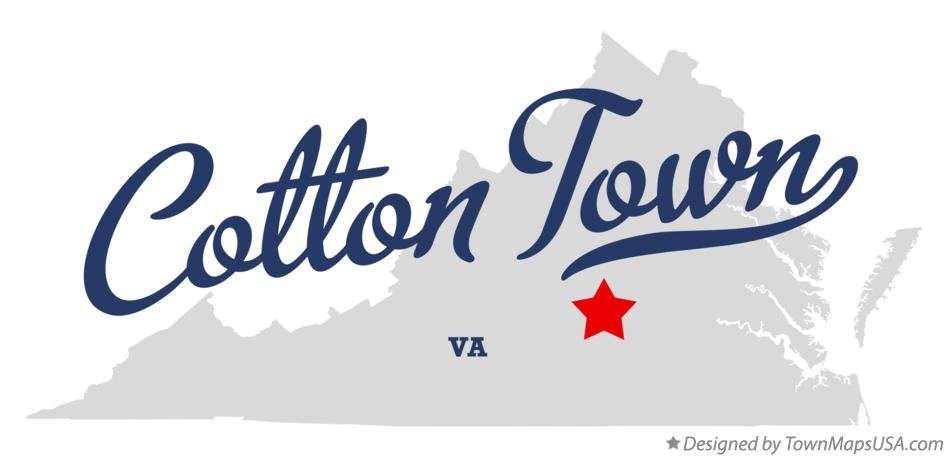 Map of Cotton Town Virginia VA