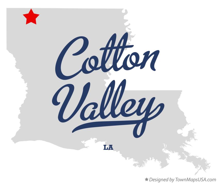 Map of Cotton Valley Louisiana LA
