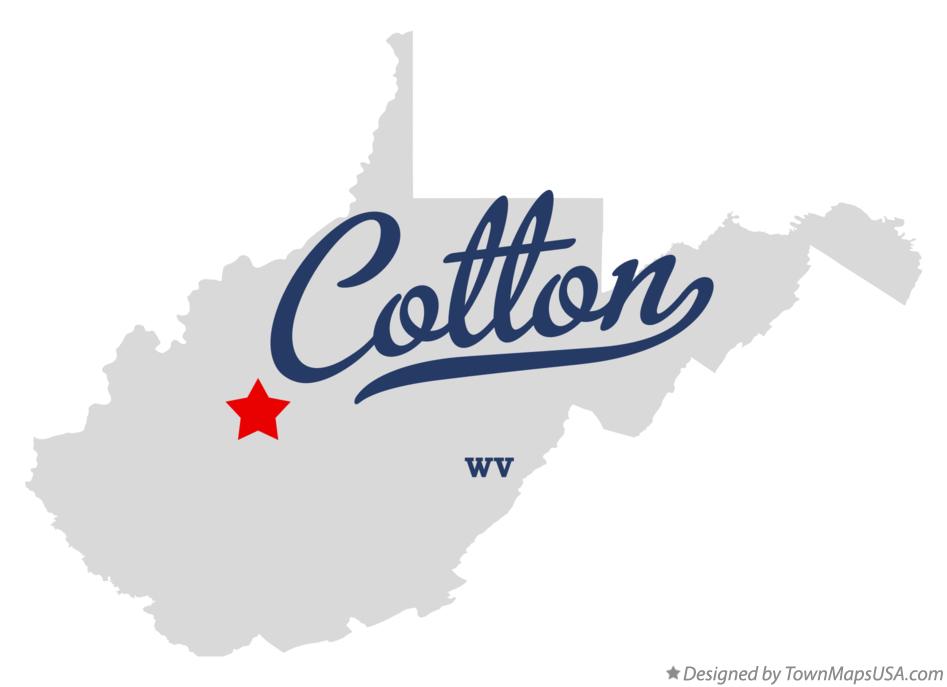 Map of Cotton West Virginia WV