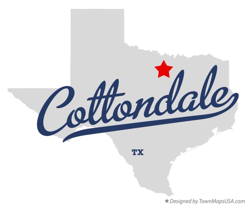 Map of Cottondale Texas TX