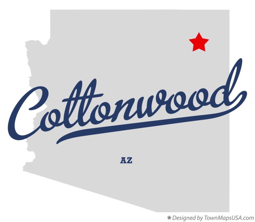 Map of Cottonwood Arizona AZ