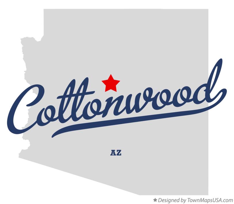 Map of Cottonwood Arizona AZ