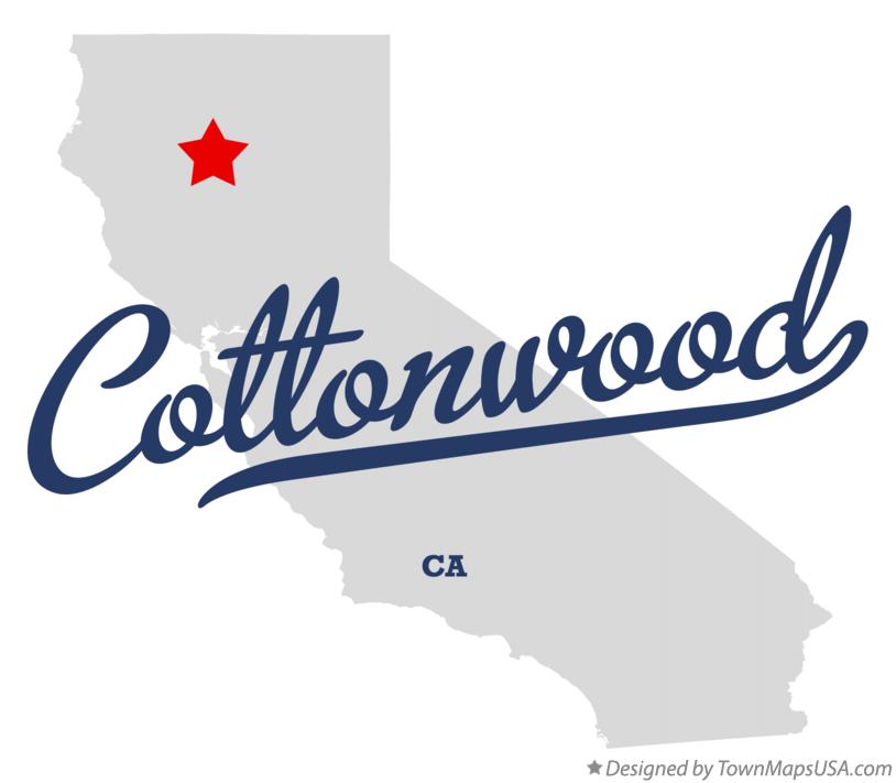 Map of Cottonwood California CA