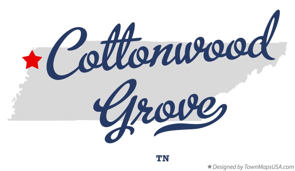 Map of Cottonwood Grove Tennessee TN