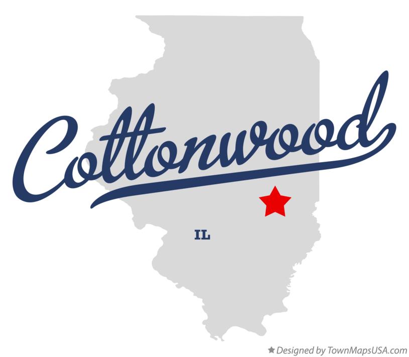 Map of Cottonwood Illinois IL