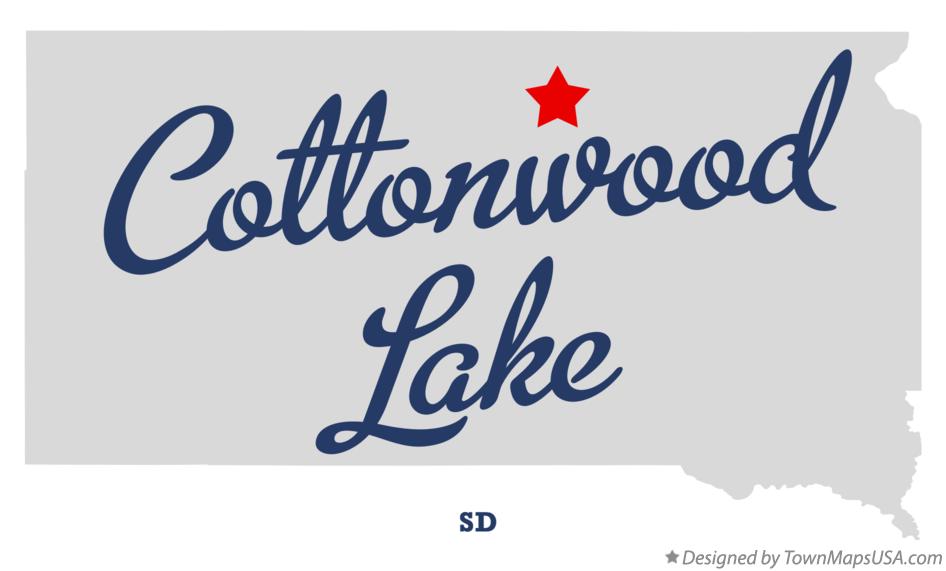 Map of Cottonwood Lake South Dakota SD