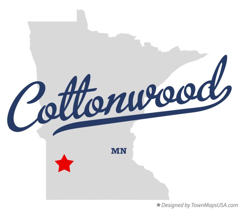 Map of Cottonwood Minnesota MN
