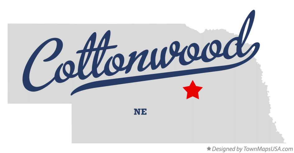 Map of Cottonwood Nebraska NE