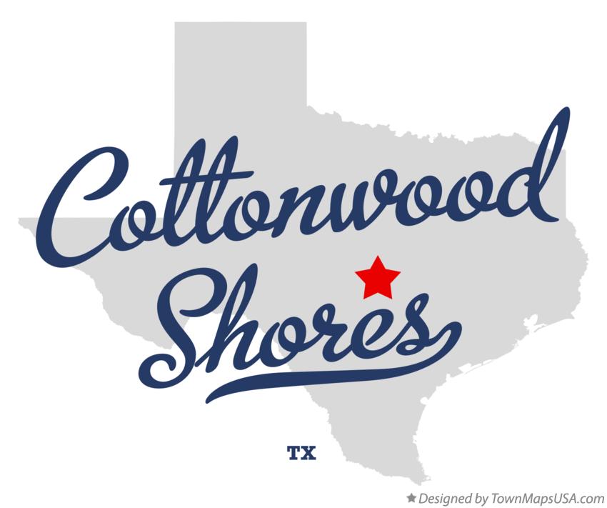 Map of Cottonwood Shores Texas TX