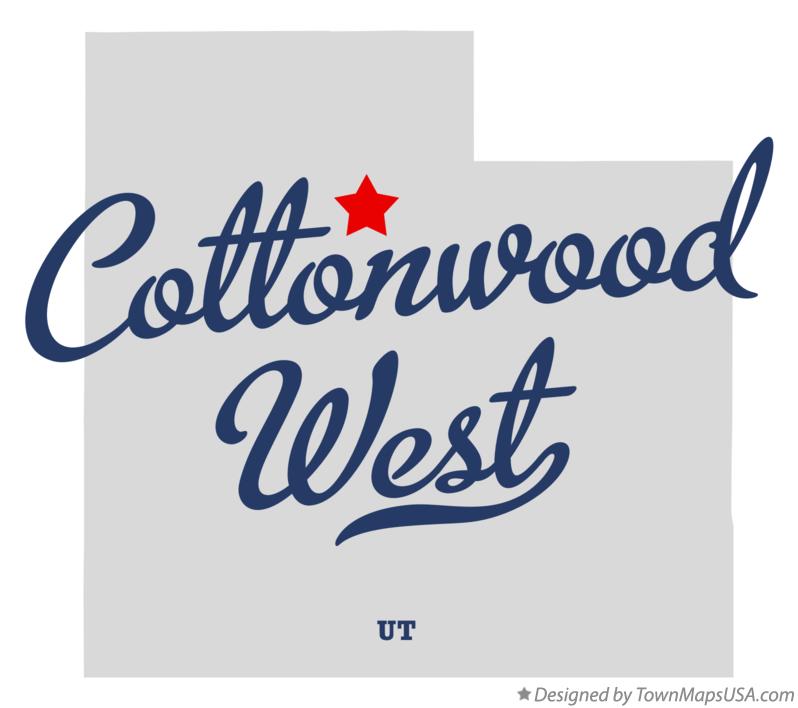 Map of Cottonwood West Utah UT
