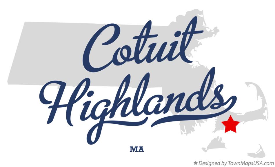Map of Cotuit Highlands Massachusetts MA