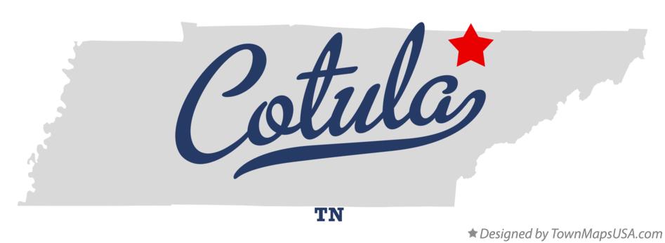 Map of Cotula Tennessee TN