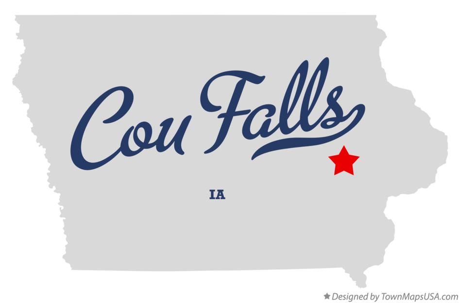 Map of Cou Falls Iowa IA
