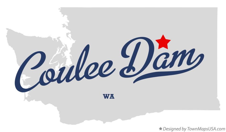 Map of Coulee Dam Washington WA