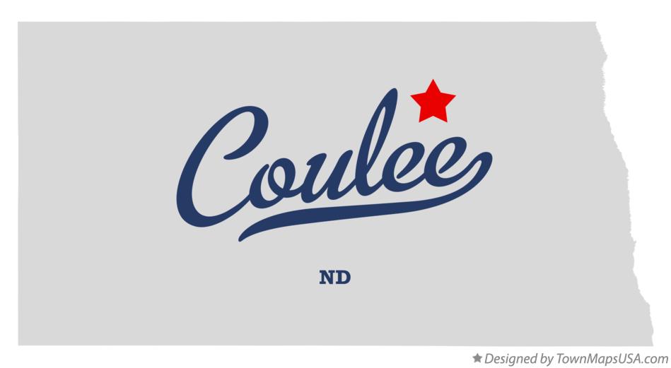 Map of Coulee North Dakota ND
