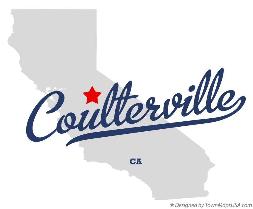 Map of Coulterville California CA