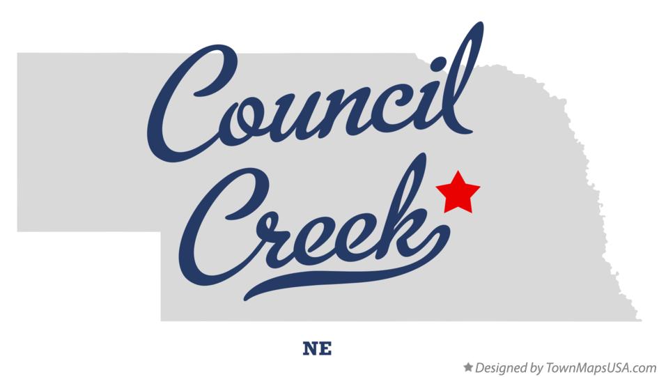 Map of Council Creek Nebraska NE