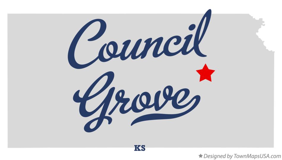 Map of Council Grove Kansas KS