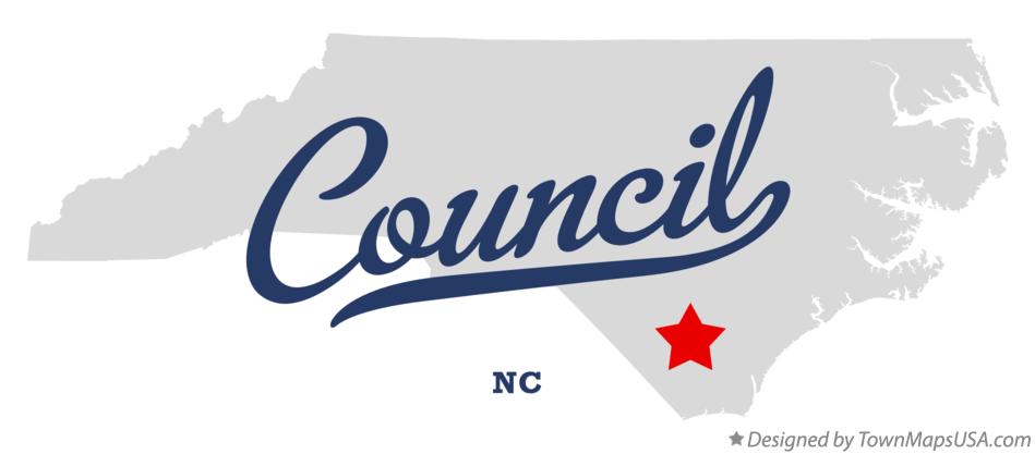 Map of Council North Carolina NC
