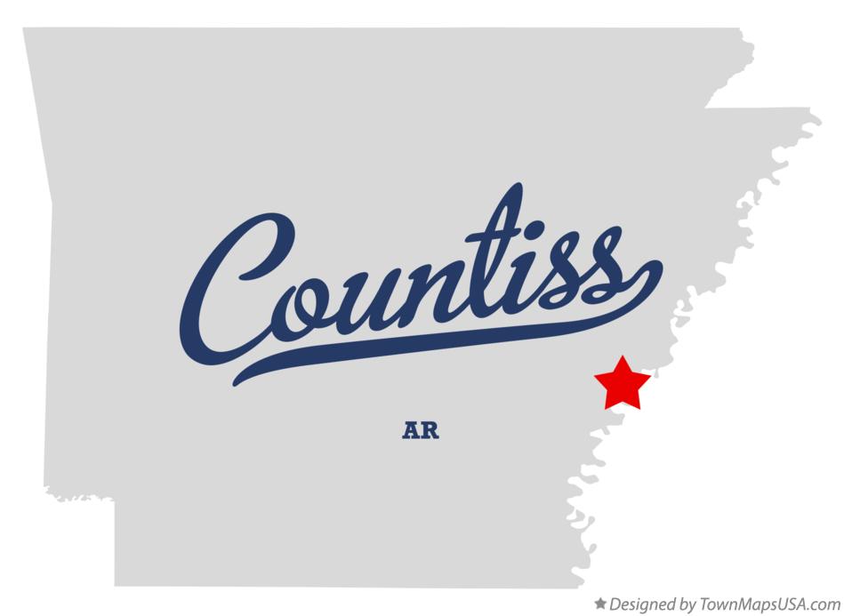 Map of Countiss Arkansas AR