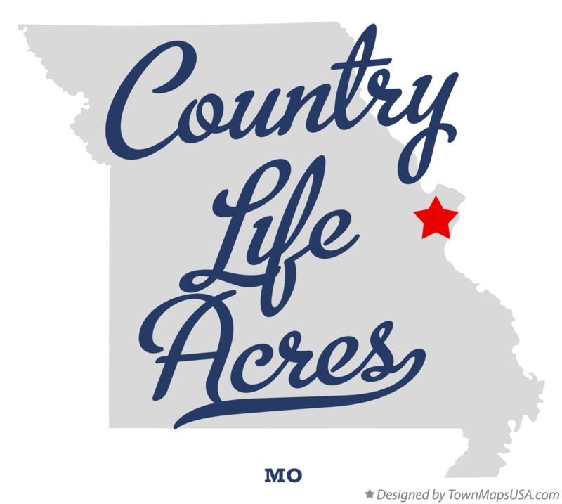 Map of Country Life Acres Missouri MO
