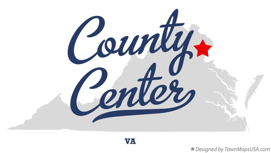 Map of County Center Virginia VA