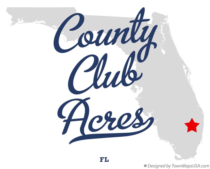Map of County Club Acres Florida FL