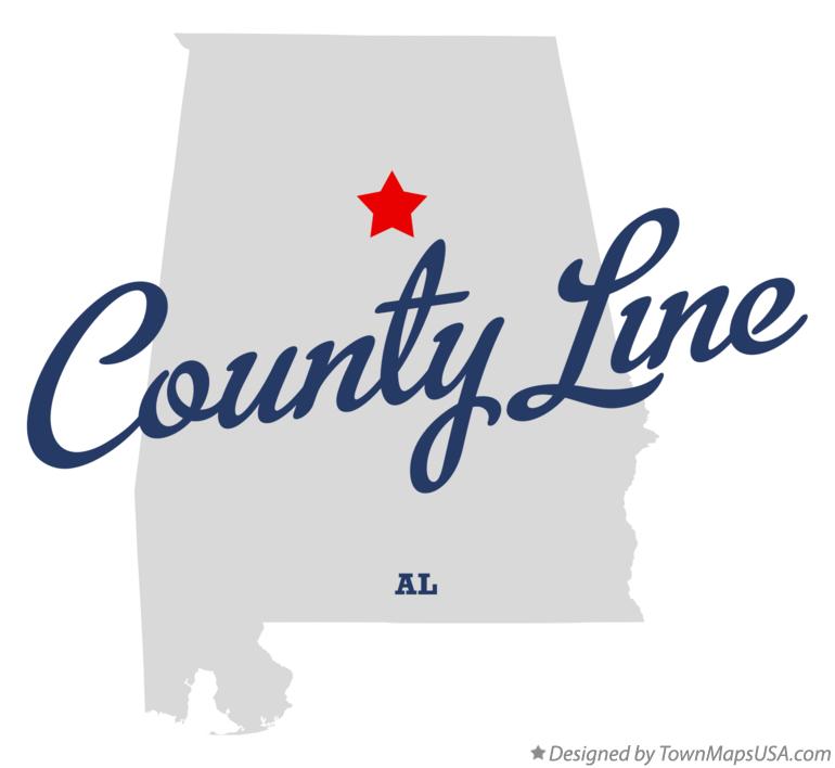 Map of County Line Alabama AL