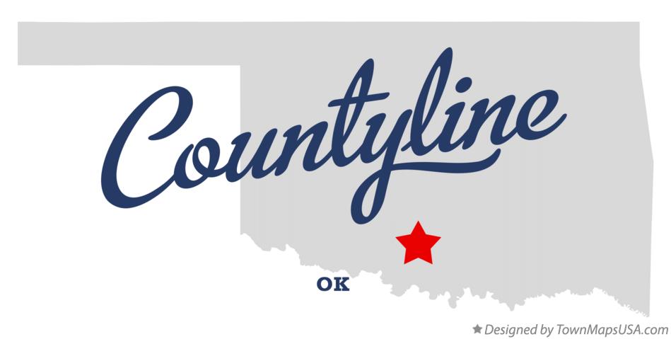 Map of Countyline Oklahoma OK