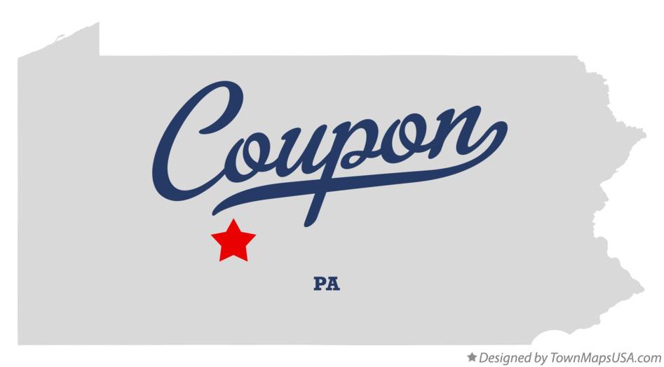 Map of Coupon Pennsylvania PA