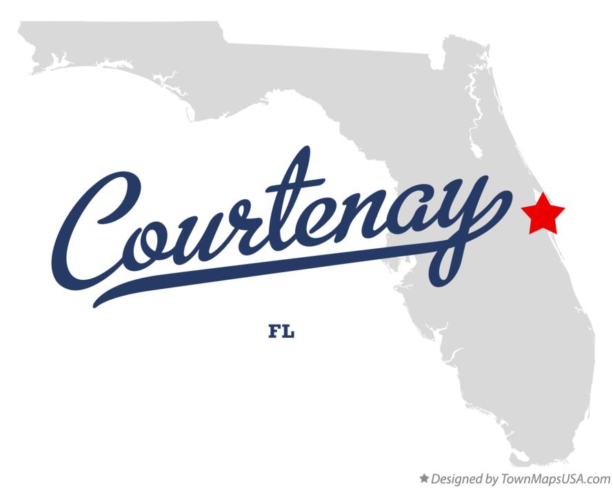 Map of Courtenay Florida FL