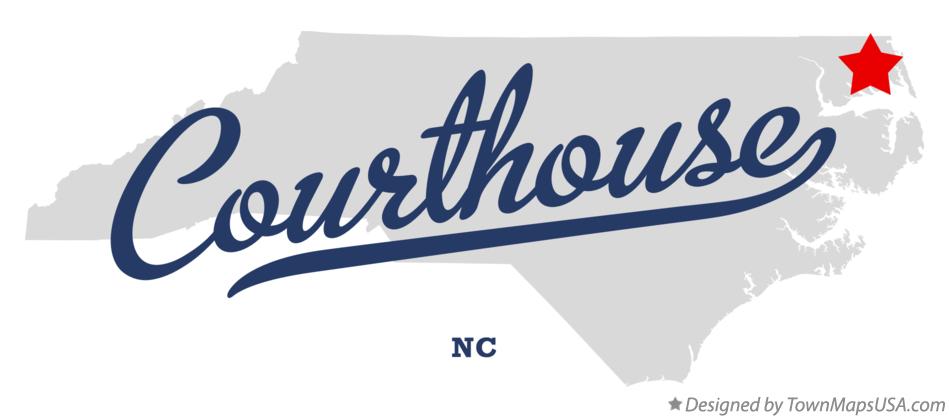 Map of Courthouse North Carolina NC