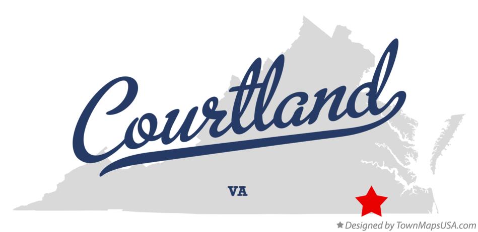 Map of Courtland Virginia VA