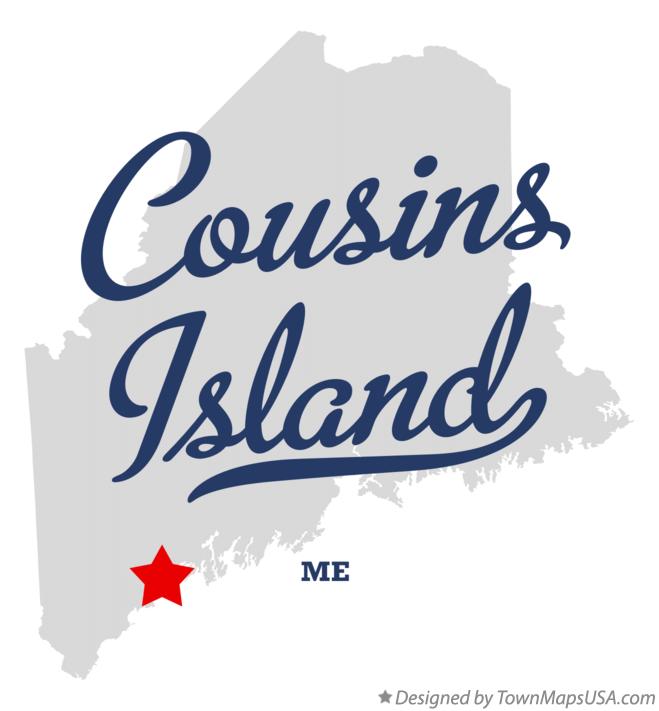 Map of Cousins Island Maine ME