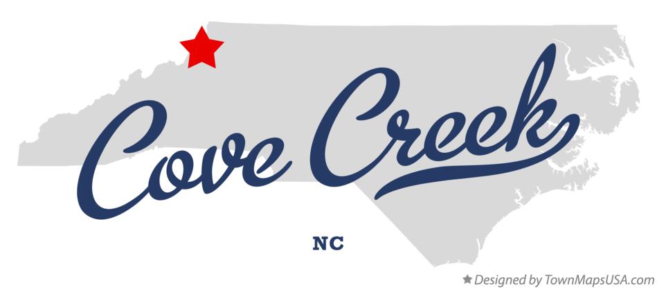 Map of Cove Creek North Carolina NC