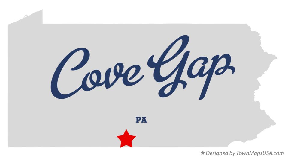 Map of Cove Gap Pennsylvania PA