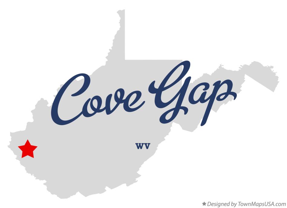 Map of Cove Gap West Virginia WV
