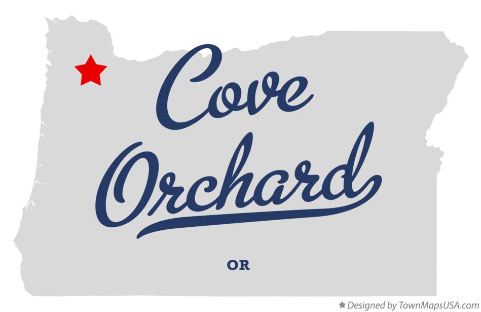 Map of Cove Orchard Oregon OR