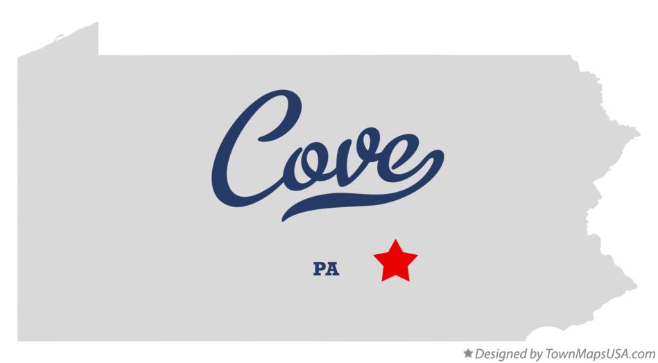 Map of Cove Pennsylvania PA