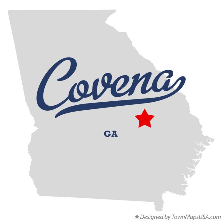 Map of Covena Georgia GA