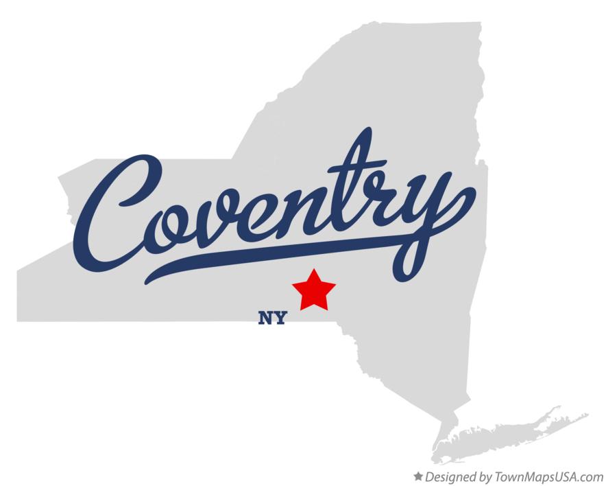 Map of Coventry New York NY
