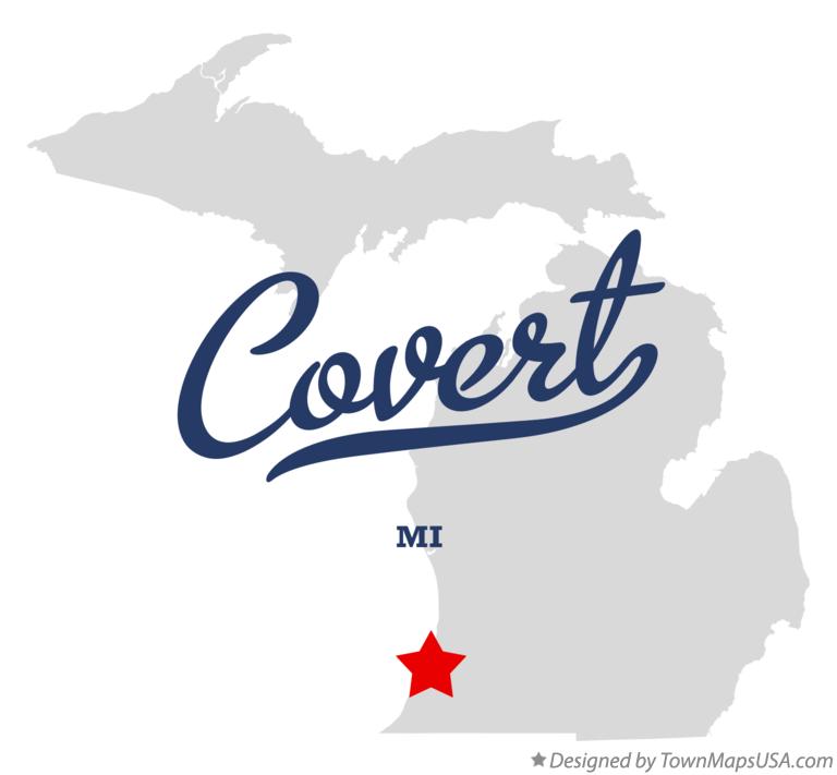 Map of Covert Michigan MI