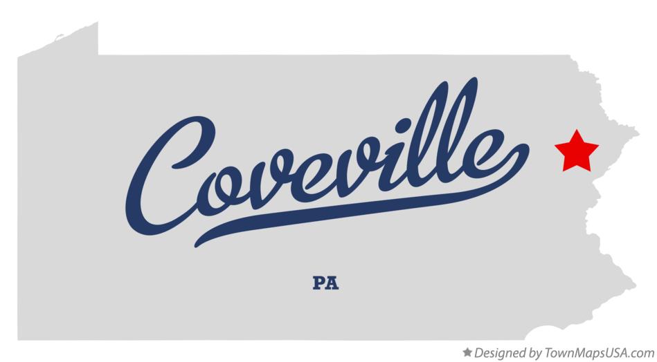 Map of Coveville Pennsylvania PA