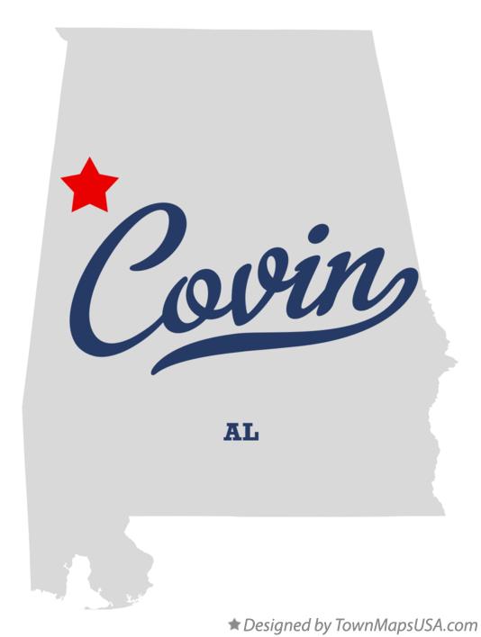 Map of Covin Alabama AL