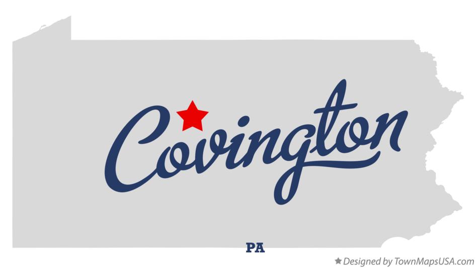 Map of Covington Pennsylvania PA