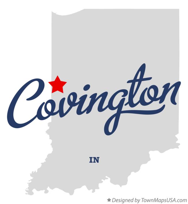 Map of Covington Indiana IN
