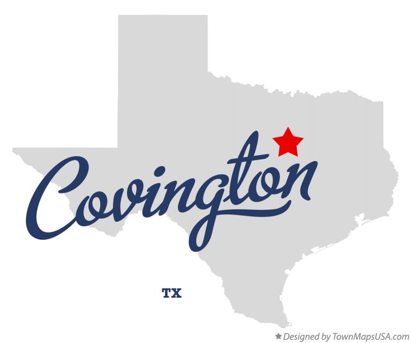Map of Covington Texas TX