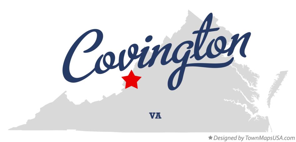 Map of Covington Virginia VA