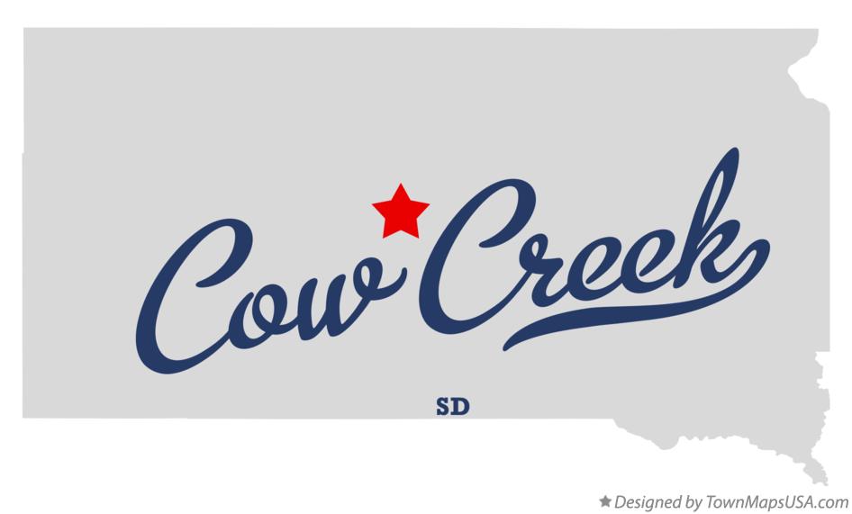 Map of Cow Creek South Dakota SD