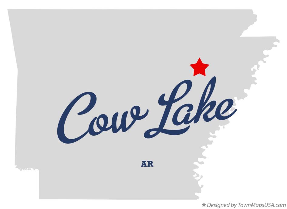Map of Cow Lake Arkansas AR